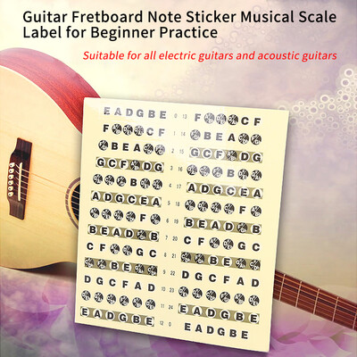 

Greensen 1Pcs Guitar Fretboard Note Sticker Musical Scale Label for Beginner Practice