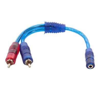 

35mm Female to 2RCA Male Stereo Audio Cable Gold Plated for SmartphonesMP3Tablets 20cm787in