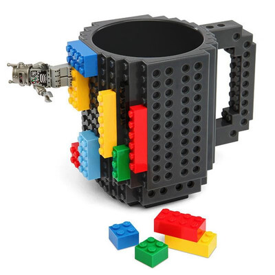 

350ML Build-On Brick Type Building Blocks Coffee Cup DIY Block Puzzle Mug