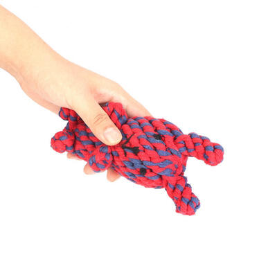 

Greensen 2Pcsset Pet Chew Knot Toy Rabbit Cotton Braided Rope Play Teething Dog Puppy Toys