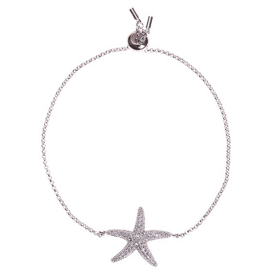 

2019 New Silver Color Starfish Bracelet Adjustable Charm Bracelet For Women Wedding Jewelry Gifts