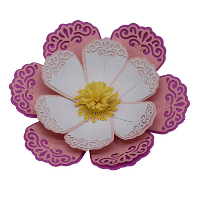 

Carved Petal Flower Pattern Metal Stencil Mould DIY Carbon Steel Embossing Plate Cutting Die