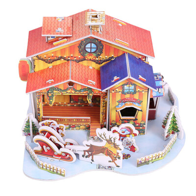 

Tailored Christmas Gift DIY Miniature Paper Puzzle Early Learning Construction Children