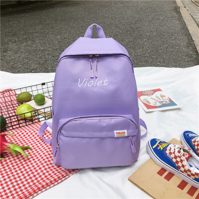 

Ins wind bag female college students Korean version of high school junior high school junior high school girls simple Joker backpa