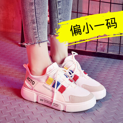 

Shoe women 2019 tide shoes summer Torre shoes breathable Joker student white shoes foreign style flat ins tide board shoes