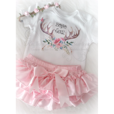 

3pcs Newborn Kids Baby Girl Outfit Clothes Romper Tops Pants Shorts Headband Set
