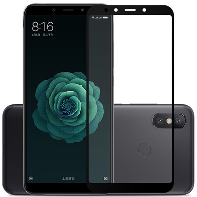 

2 Pcs- 25D Premium Tempered Glass for Xiaomi Mi A1 A2 Full Coverage Screen Protector Film for Xiaomi A1 A2