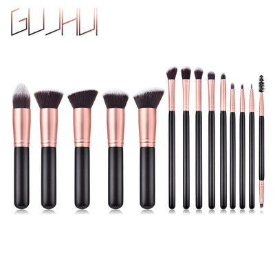 

Toponeto 14PCS Black Wooden Cosmetic Makeup Brush Foundation Powder Eyeshadow Brush