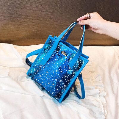 

Tailored Fashion Girl Wild Star Jelly Transparent Hand Bag Shoulder Messenger BagWallet