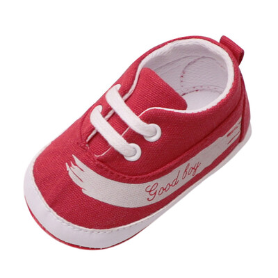 

Toddler Infant Baby Canvas Letter Crib Shoes Soft Sole Anti-slip Single Shoes