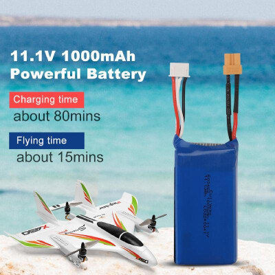 

111V 1000mAh 20C Lithium Battery for Wltoys XK X450 RC Airplane Fixed Wing