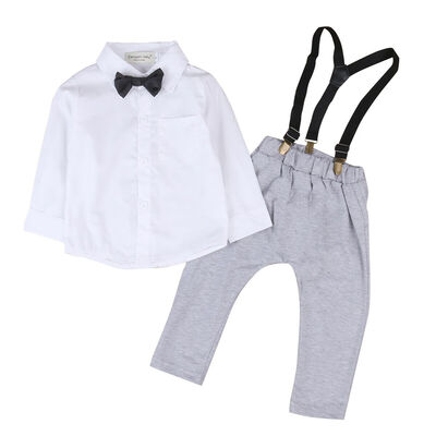 

Newborn Baby Boy Gentleman Romper Jumpsuit Bib Pants Outfit Suit Clothes Set