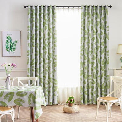 

1 x 25m Blackout Window Curtain Banana Leaf Printed Room Shading Curtain