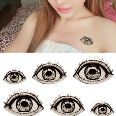 

2Pcs DIY Halloween Big Eye Temporary Fake Tattoo Sticker Waterproof Body Art