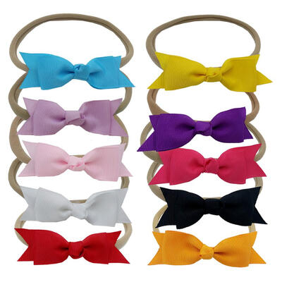 

10pcsset Baby Hair Bands Children Elastic Bowknot Headbands Hair Accessory