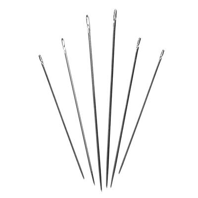 

6pcs Blind Man Hand Knitted Metal Side Sewing Needles DIY Embroidery Tools