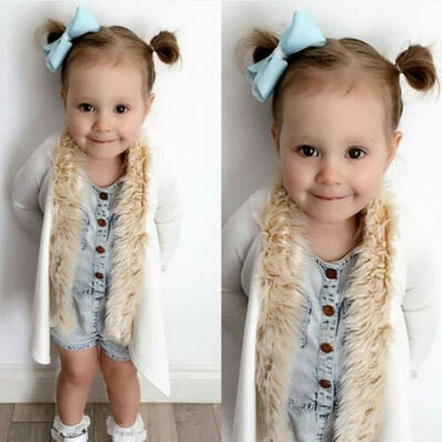 

UK Newborn Toddler Kids Baby Girl Denim Romper Jumpsuits Playsuit Outfit Clothes