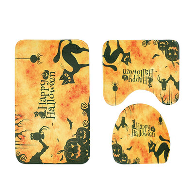 

〖Follure〗Happy Halloween Series Toilet Floor Mat Exquisite Print Three-Piece Toilet Mat