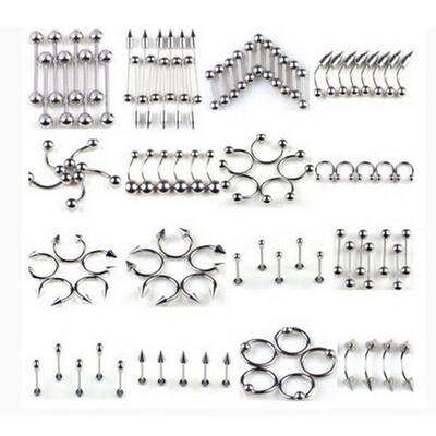 

Stainless Steel Tongue Lip Belly Navel Eyebrow Rings Body Piercing