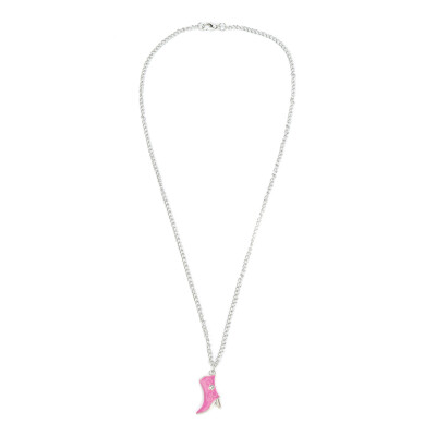 

fashion High heeled oi Boots Shape Zinc Alloy Necklaces Pink European style Pendants Charms Jewelry drops