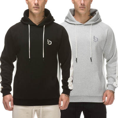 

New Men&39s Fashion Hoodie Pure Color Slim Hooded New Fashion Front Double Zipper Design Thickened Men Hoodie