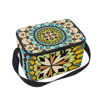 

ALAZA Insulated Lunch Box Colorful Roma Design3 Lunch Bag for Men Women Portable Tote Bag Cooler Bag