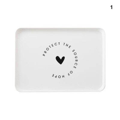 

Kitchen Breakfast Bread Snack Dessert Plate Concise Cartoon Pattern Plastic Square Plate