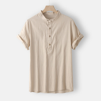 

Toponeto Fashion Mens Casual Button Hawaii Solid Beach Short Sleeve Top Blouse