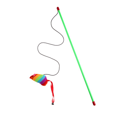 

Funny Cat Rods Interactive Toys Cat Teaser Stick Mouse Steel Wire Colourful