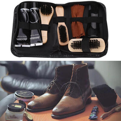

Shoe Shine Care Kit8PCS Shoe Shine Care Kit Black&Neutral Polish Brushes for Boots Shoes Sneakers Polish Brushes for Boots