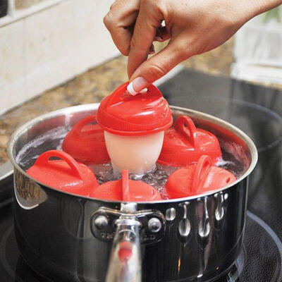 

New Egglettes Egg Cooker Cup Hard Boiled Shell Silicone Eggies Mold Maker Tool For Kitchen Gadgets