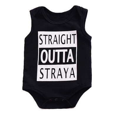 

0-18M Baby Boys Casual Jumpsuit Infant Kids Sleeveless Letter Print Bodysuitborn-arrival Fashion Outfits
