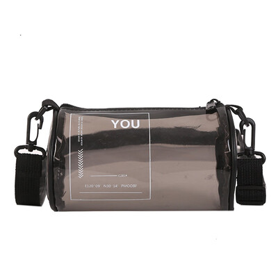 

Tailored 2019 New Colorful PVC Jelly Package Chain Shoulder Transparent Cylinder Bag