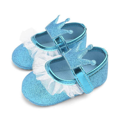 

Infant Baby Girls Shoes Soft Sole Non-Slip Crown Princess Shoes First Walkers