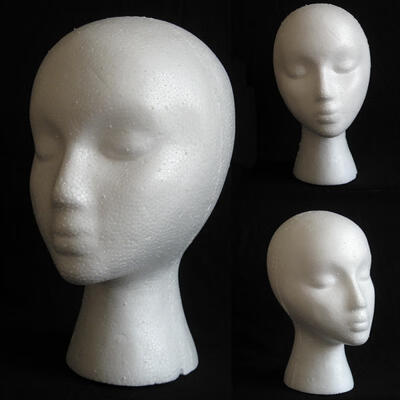 

Female Foam Mannequin Head Model Hat Wig Jewelry Holder Shop Display Stand Rack