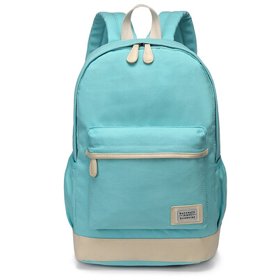 

Sen line canvas shoulder bag female Korean version of junior high school students bag girl small fresh travel backpack
