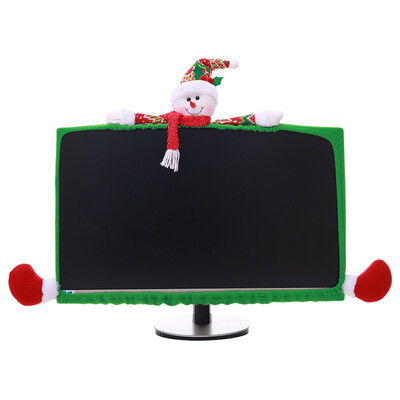 

New Christmas Decoration Christmas Computer Monitor Cover Three-dimensional Cartoon Christmas Decoration Christmas Non-woven Com
