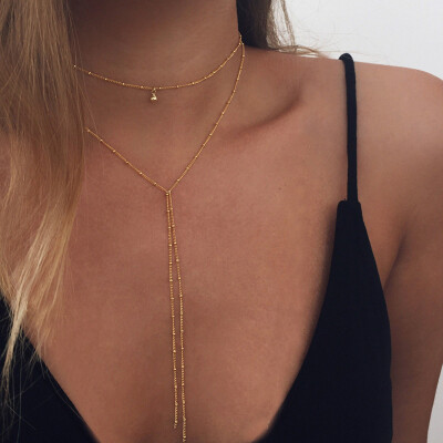 

New Arrival Three Layer Pendant Necklace For Women 2 Colors Metal Necklaces Sexy Beach Party Jewelry Gift