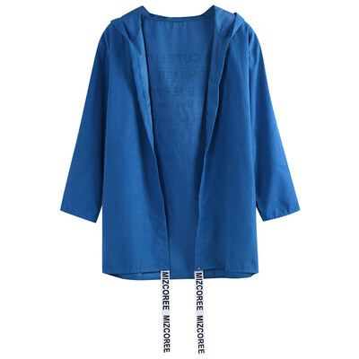 

Toponeto Fashion Women Autumn Casual Letter Print Full Sleeve Cardigan Wild Hooded Coat