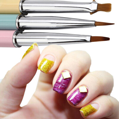 

Toponeto 3pcs UV Gel Acrylic Nail Art Brush Set Art Builder Painting Pen Design Nail Art
