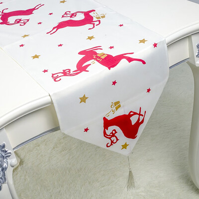 

1Pc 35X200Cm Christmas Table Runner Mat Tablecloth Christmas Flag Home Party Table Decoration For Christmas Table Runner