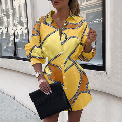 

Tailored Womens Dresses Autumn And Winter Long Sleeve Leisure Printed Dresses