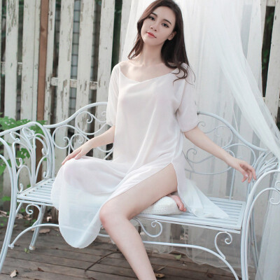 

Women Summer Long Chiffon Night Dress Nightwear Sexy Lingerie Nightgown