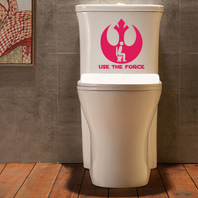 

〖Follure〗Use The Force Funny Toilet Decal Vinyl Sticker DIY Wall Sticker Toilet Bathroom