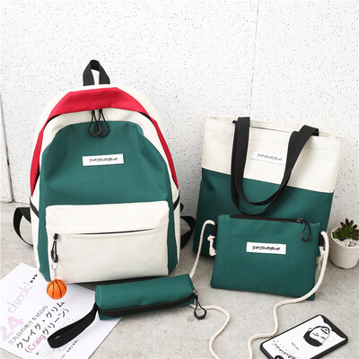 

Contrasting Korean version of shoulder bag female small fresh Mori girl backpack Joker junior high school high school student bags