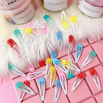 

Color ins girl heart hairpin candy color ice cream color bangs clip jewelry word clip