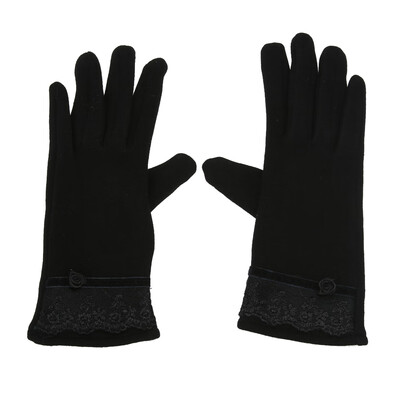

Women Female Ladies Girls Touch Screen Mittens Sheep Wool Winter Lace Glove