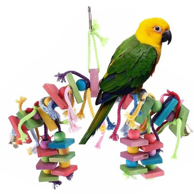 

Popular Cotton RopeWood Parrot Chewing Toys Bird Toy Parrot Bite Toys