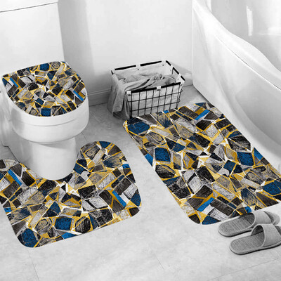 

Gobestart 3pcs Non-Slip Fish Scale Bath Mat Bathroom Kitchen Carpet Doormats Decor