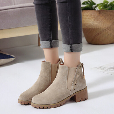 

Martins Boots Slender Shoes Mid-heel Boots Fair Shoes